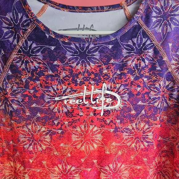REEL LIFE WOMENS FISHING TOP Graphic Long Sleeve Size LARGE - Picture 3 of 6